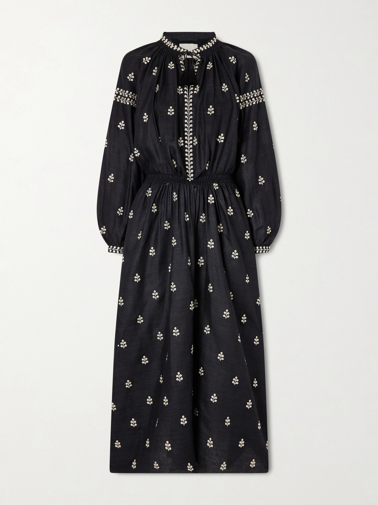 Isabel Marant Rodilia Silk Long Dress In Black