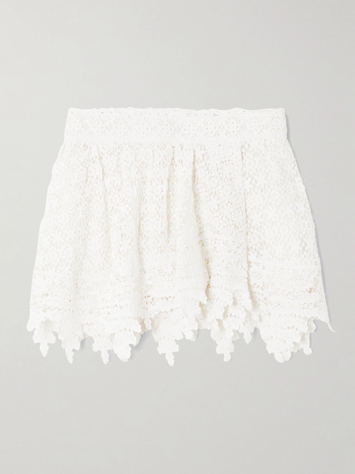 Isabel Marant Hanta Crocheted Cotton Shorts In White