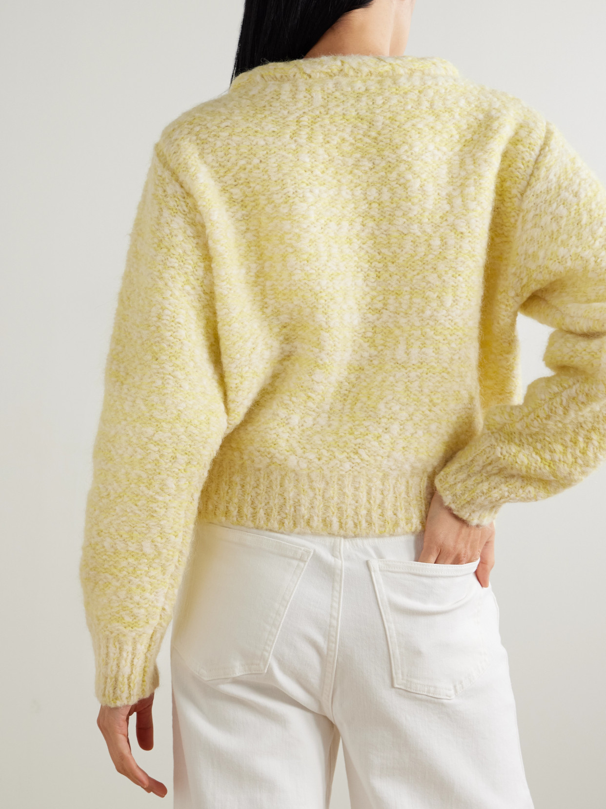 Isabel Marant Dorota Cable-knit Alpaca-blend Sweater In Yellow