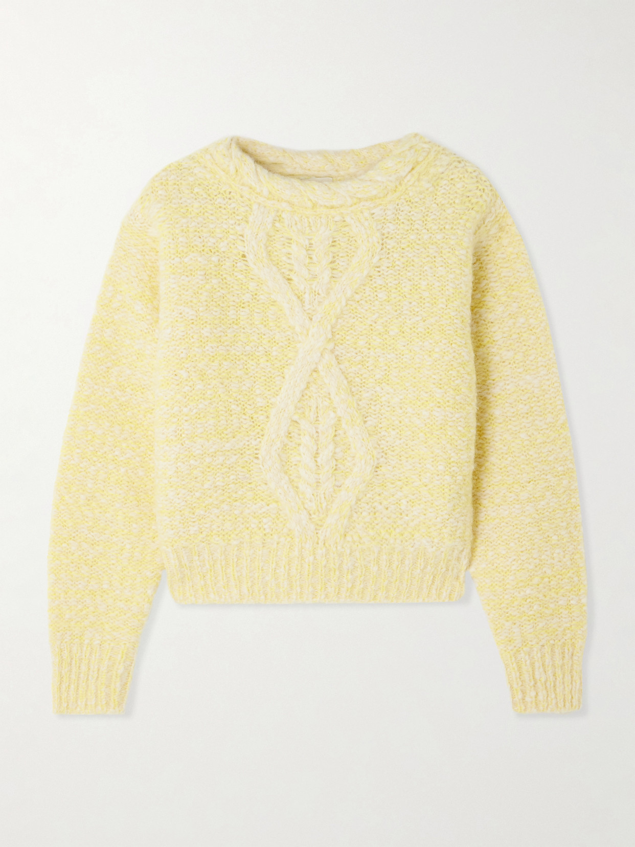 Isabel Marant Dorota Cable-knit Alpaca-blend Sweater In Yellow