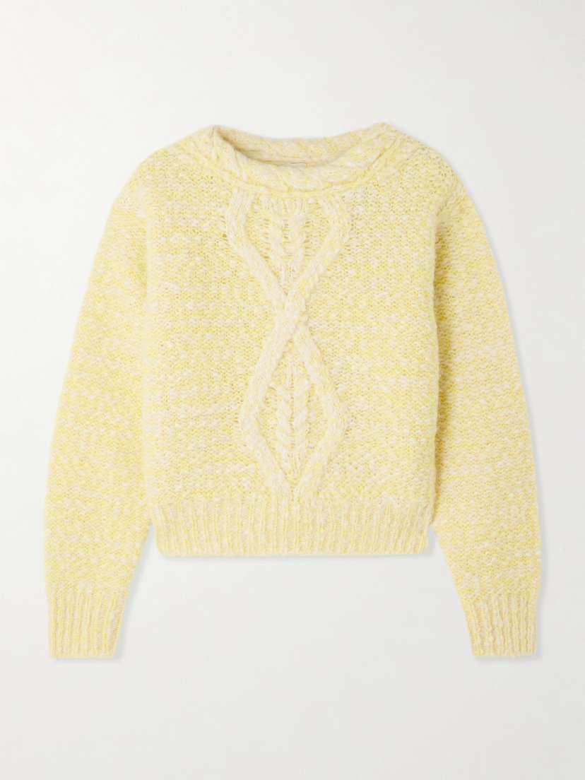 Isabel Marant Dorota Cable-knit Alpaca-blend Sweater