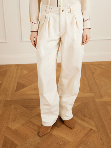 Isabel Marant Ireme embellished wide-leg jeans