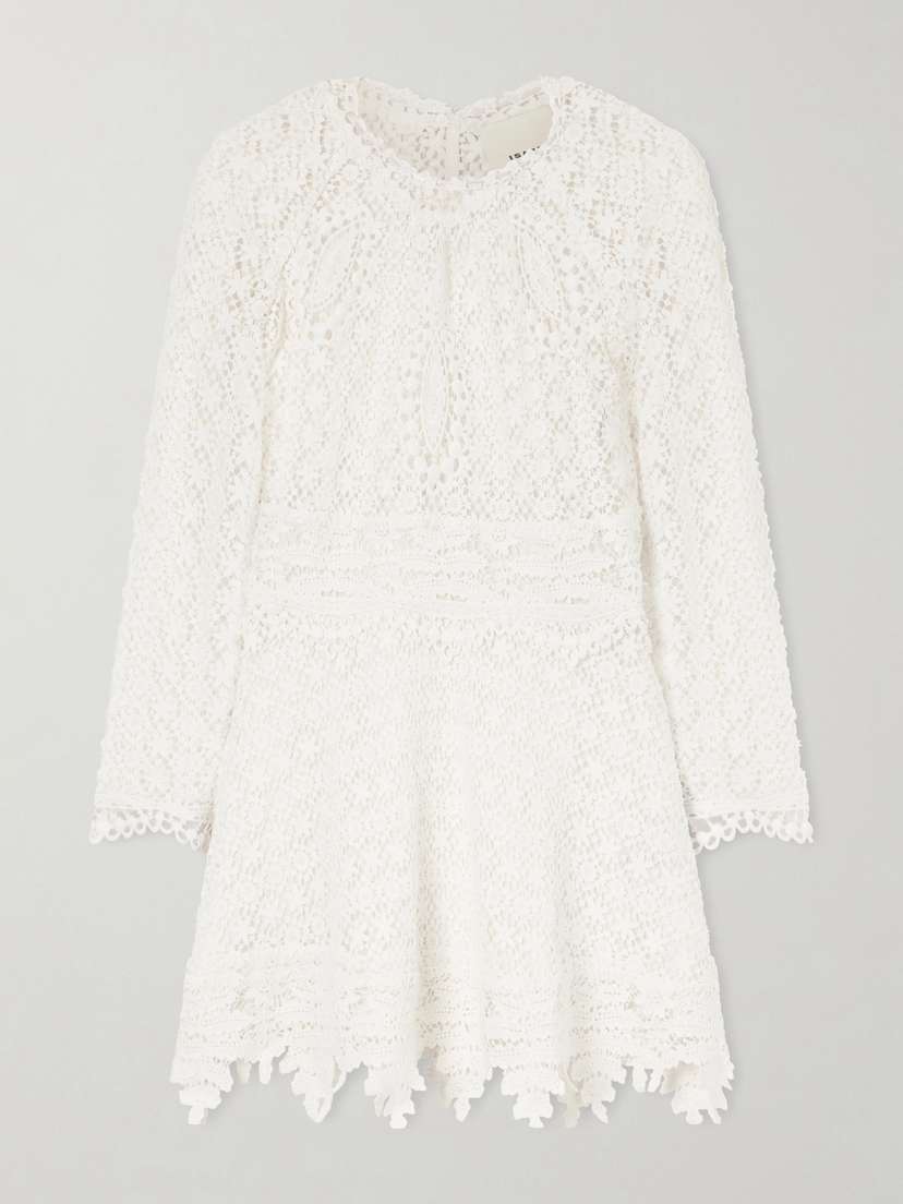 Isabel Marant Hizene Cotton-guipure Lace Mini Dress