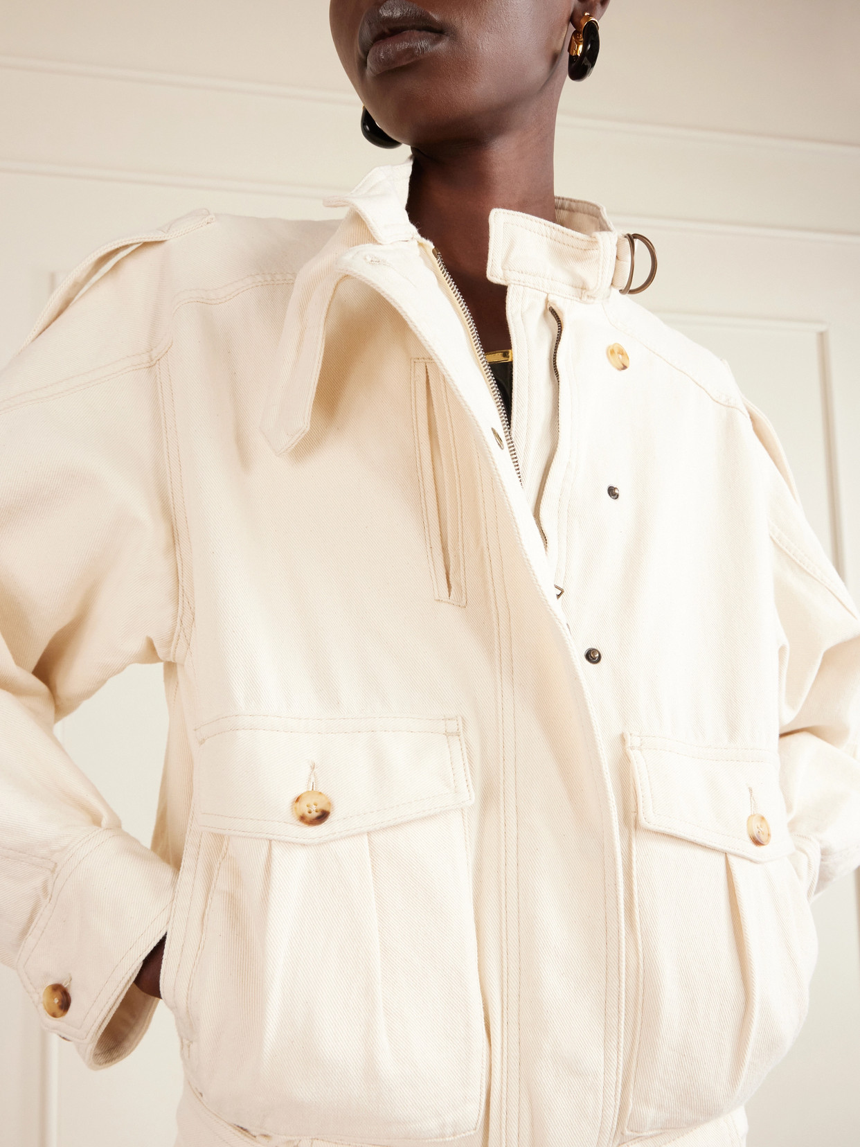 Isalya Belted Denim Jacket