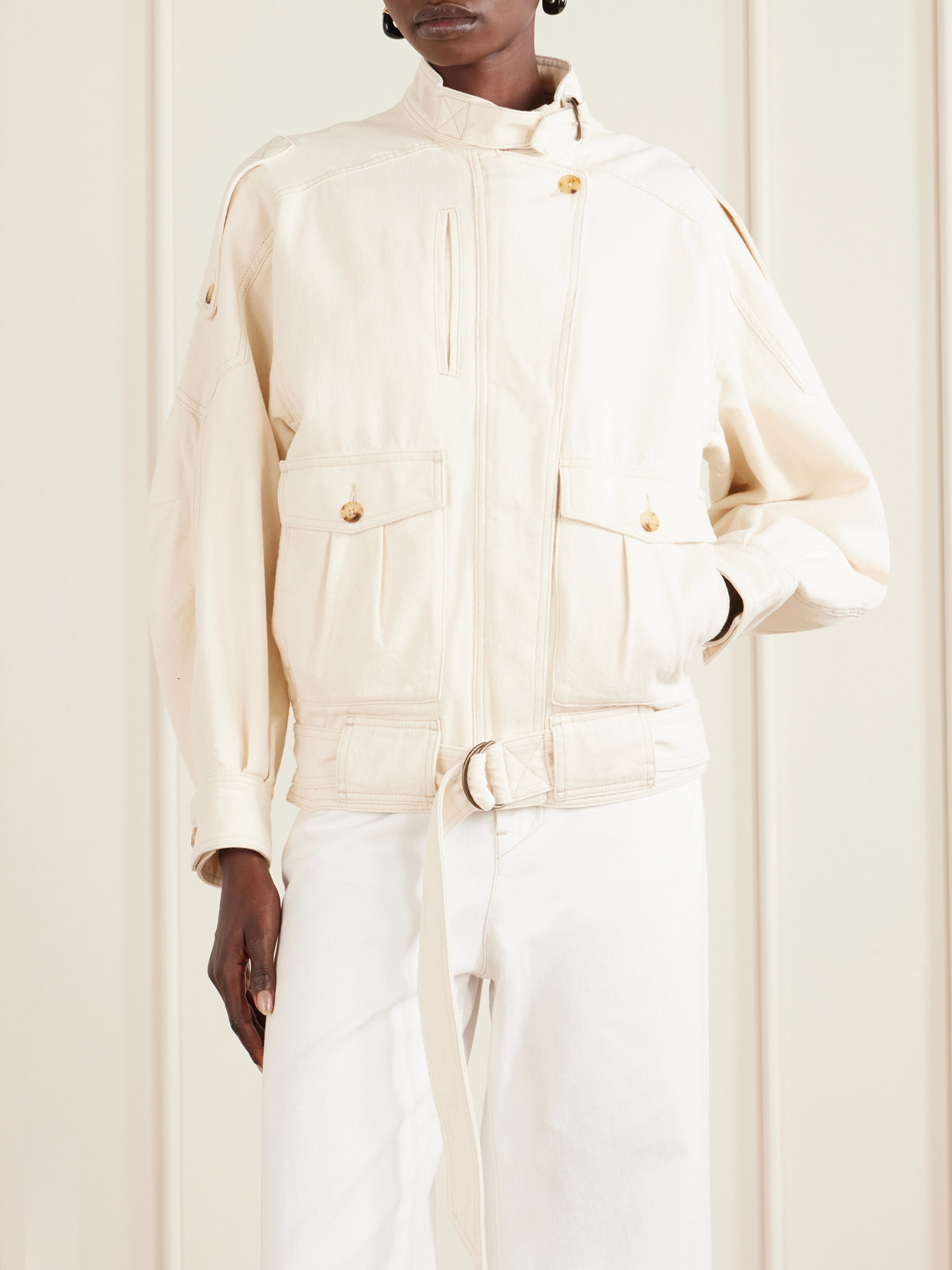 Isalya Belted Denim Jacket