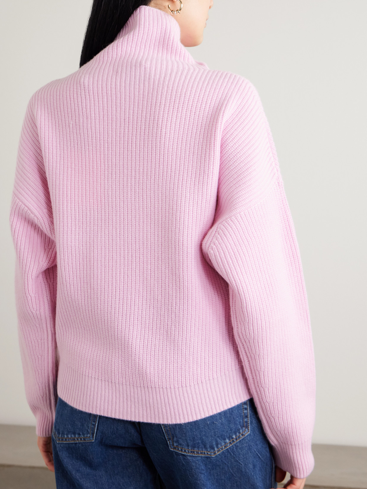 Brooke Ribbed Merino Wool And Cashmere-Blend Turtleneck Sweater