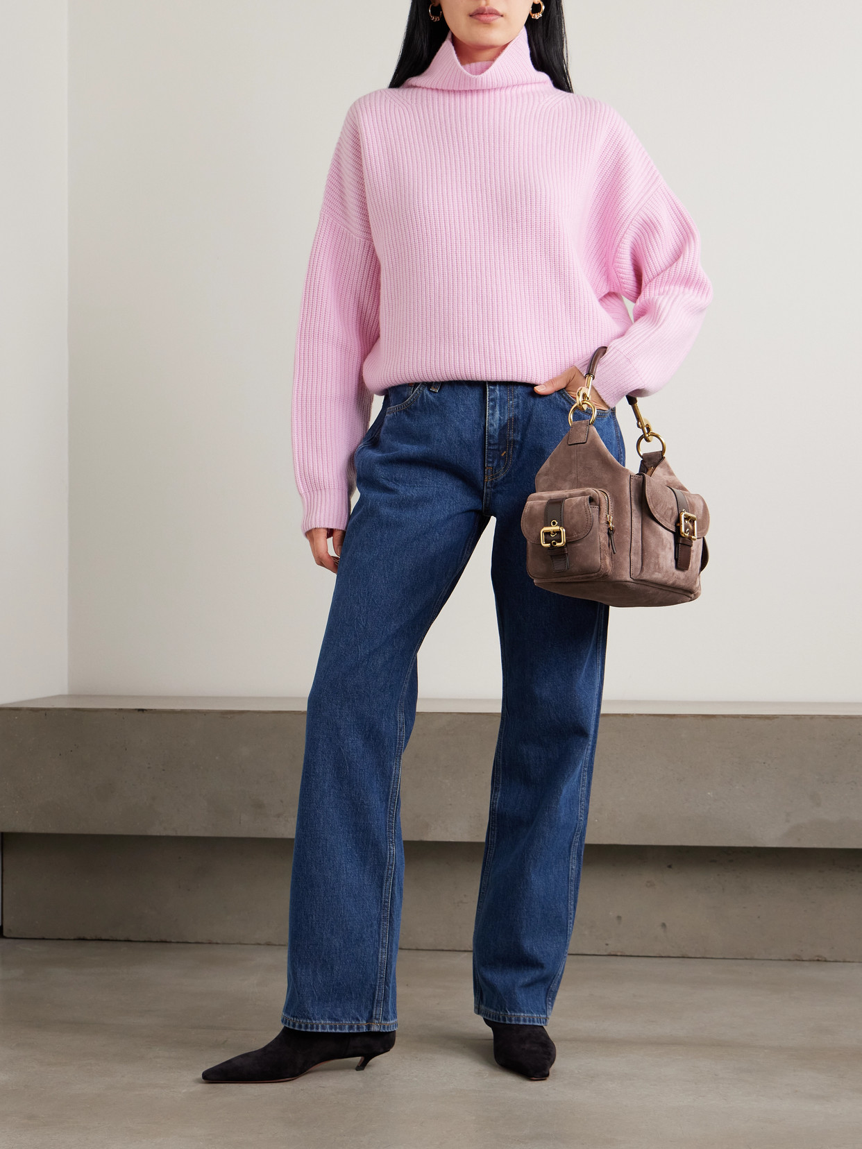 Brooke Ribbed Merino Wool And Cashmere-Blend Turtleneck Sweater