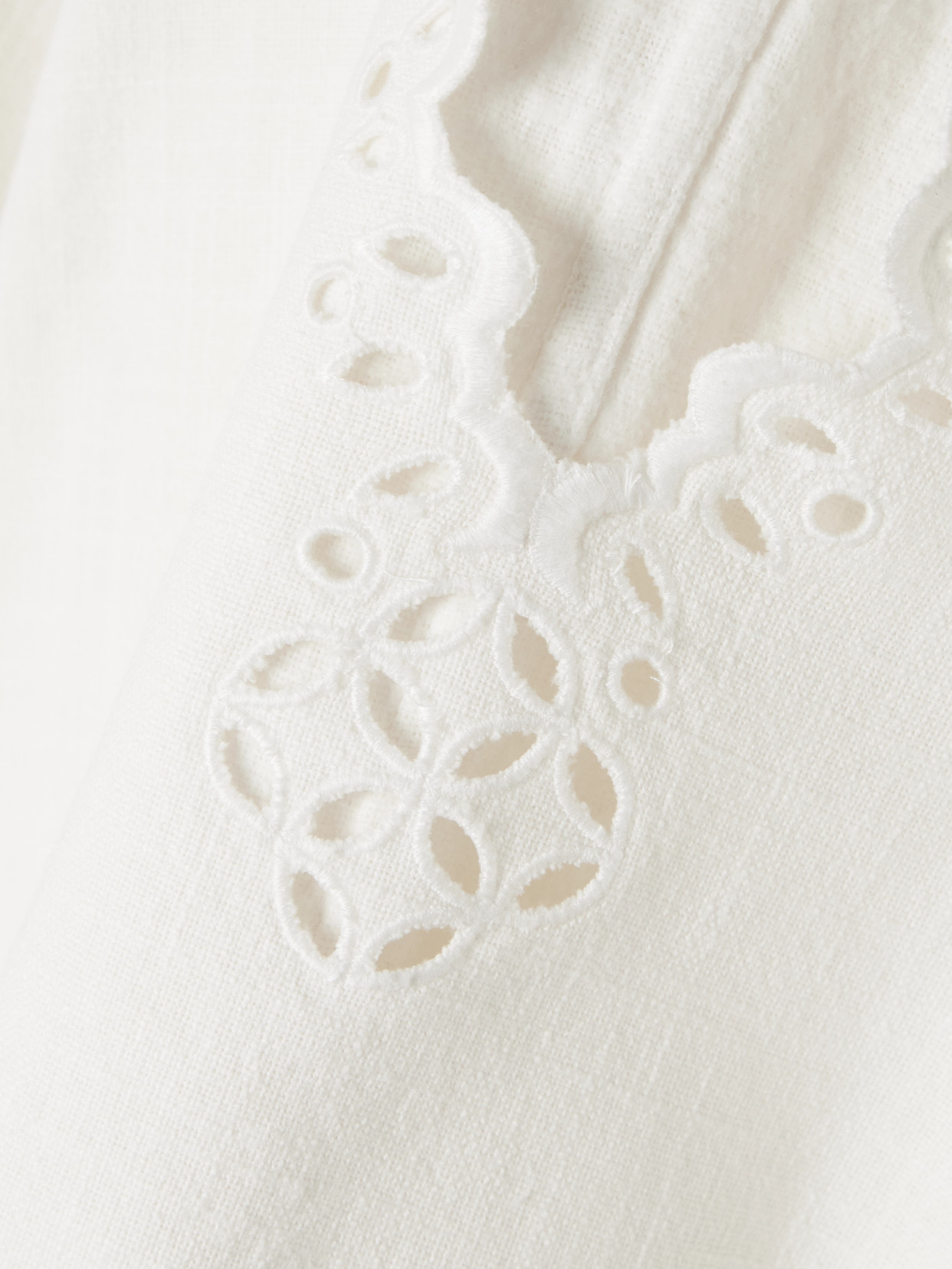 Isabel Marant Étoile Blusa Bianca A Maniche Corte Con Scollo A V E Orlo Smerlato Marant Etoile In White