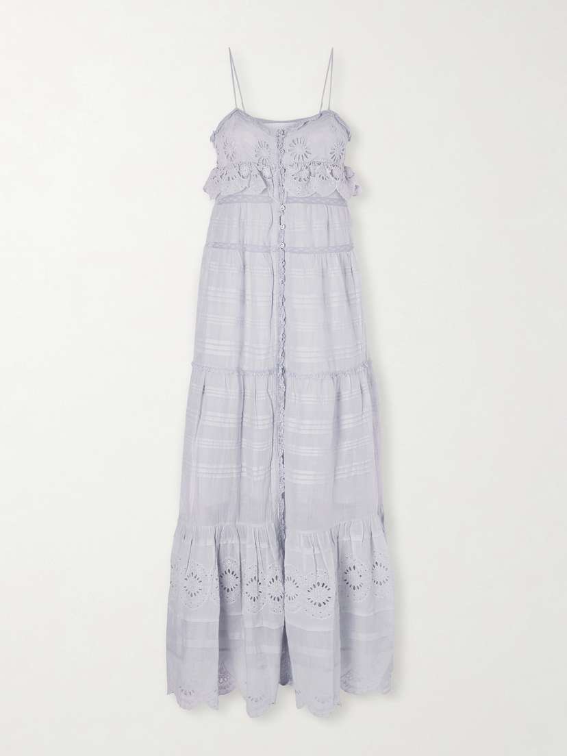 Marant Étoile Paule Broderie Anglaise Cotton Maxi Dress