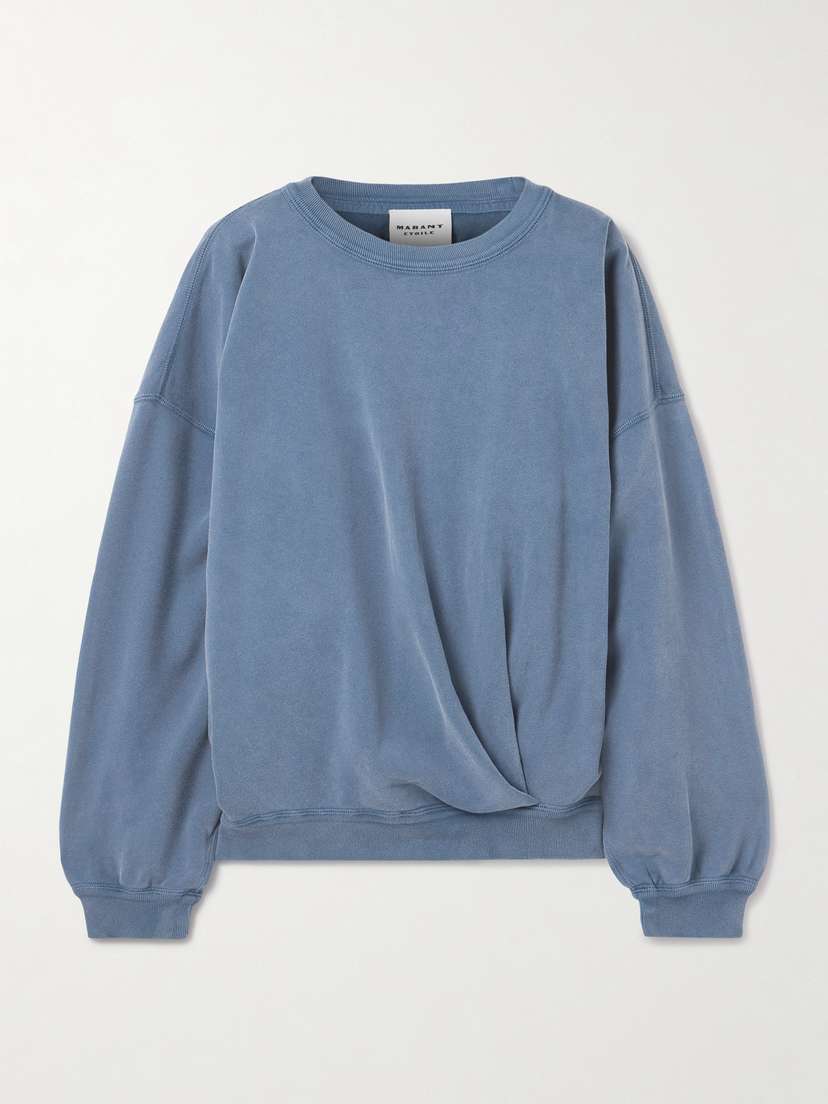 Marant Étoile Sauria Gathered Cotton-jersey Sweatshirt