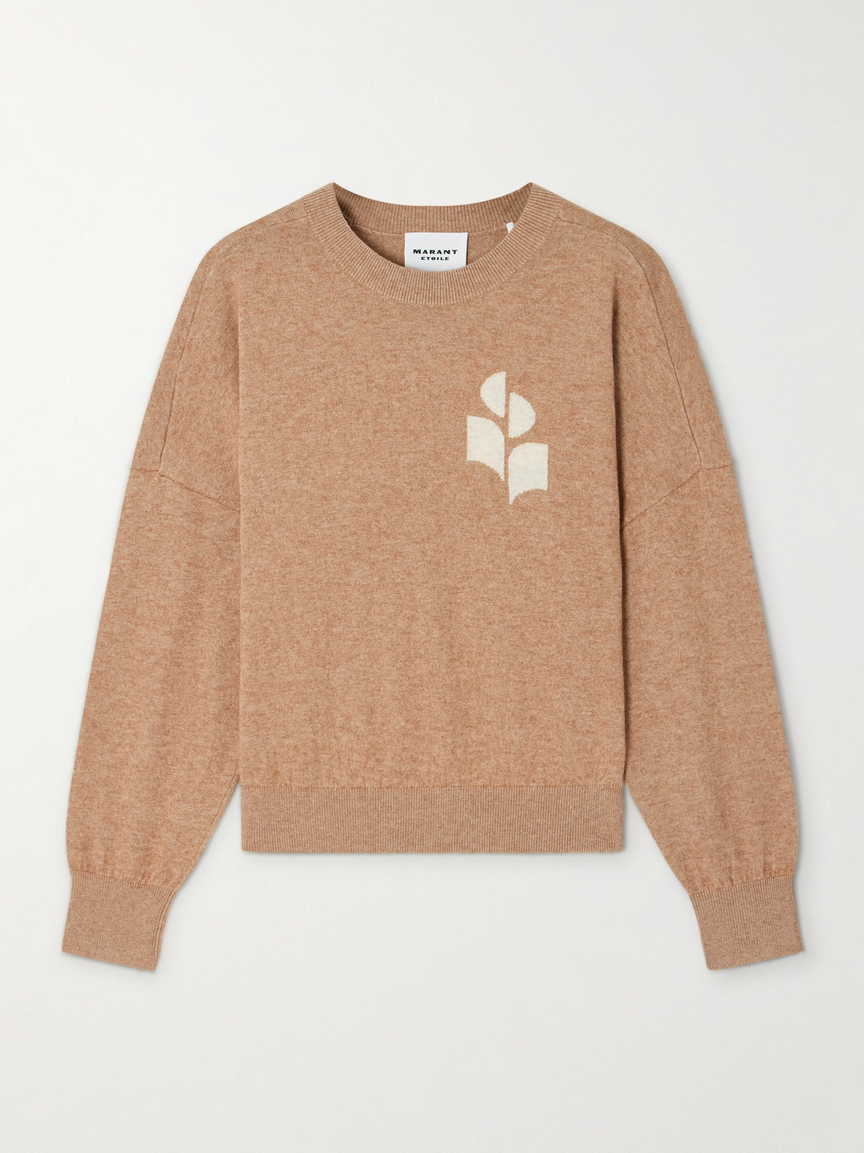 Isabel Marant Étoile Marisans Intarsia Cotton And Wool-blend Sweater In Brown