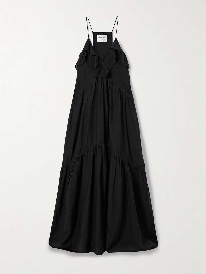 Marant Étoile Vasma Tiered Ruffled Cotton-blend Maxi Dress