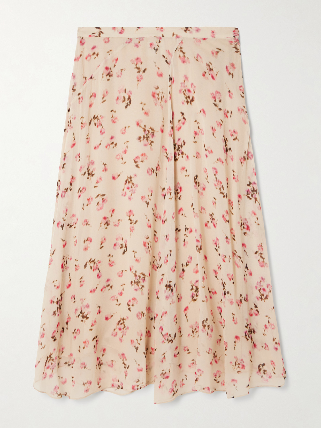 Marant Étoile - Lycia Asymmetric Floral-Print Crepe De Chine Midi