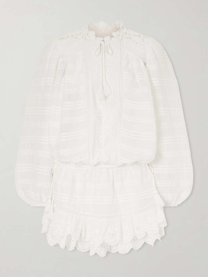 Marant Étoile Preya Broderie Anglaise Cotton Mini Dress