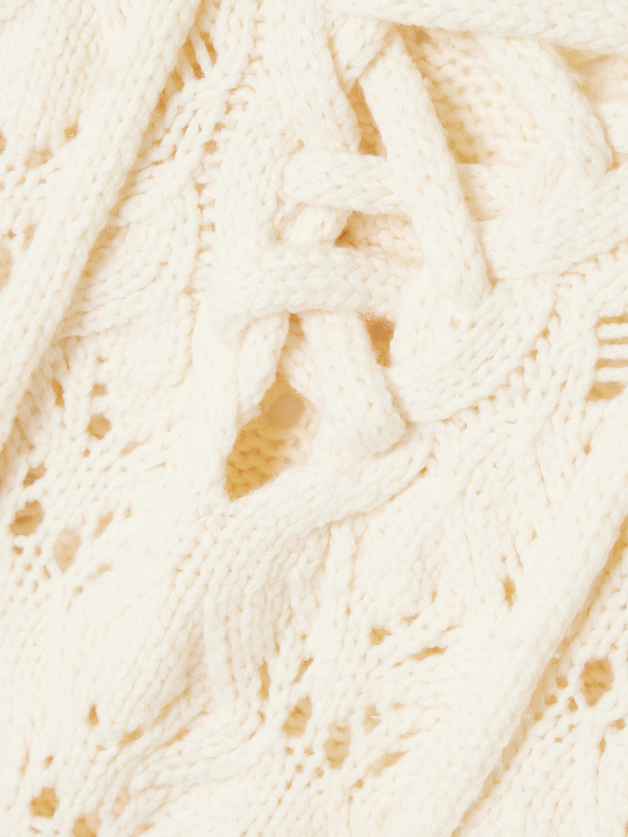 Marant Étoile - Wendy Lace-Up Open-Knit Wool-Blend Sweater