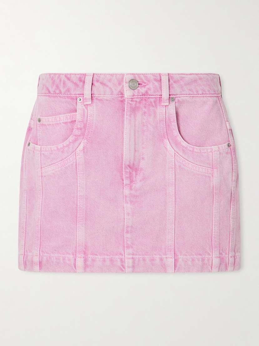Marant Étoile Juana Paneled Denim Mini Skirt