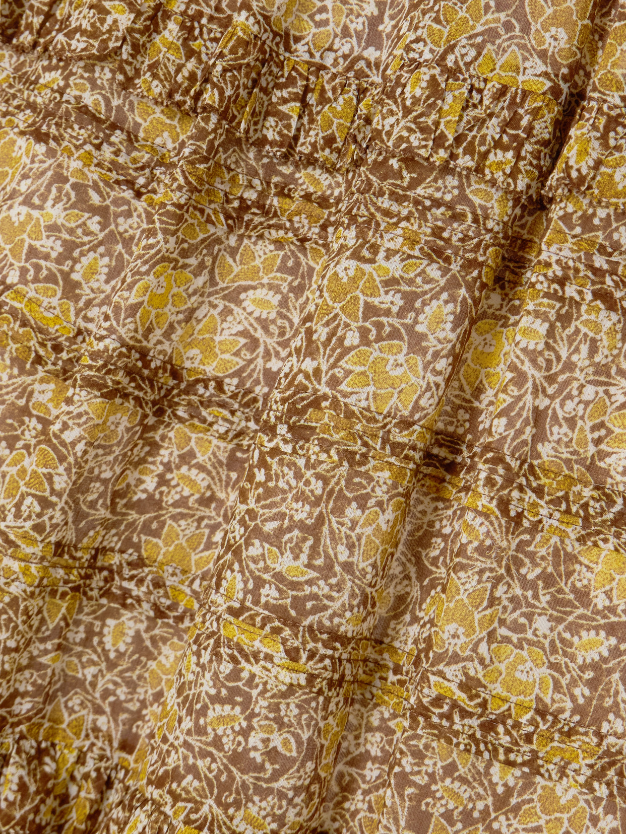 Isabel Marant Étoile Volomia Floral-print Tiered Cotton Midi Skirt In Multi