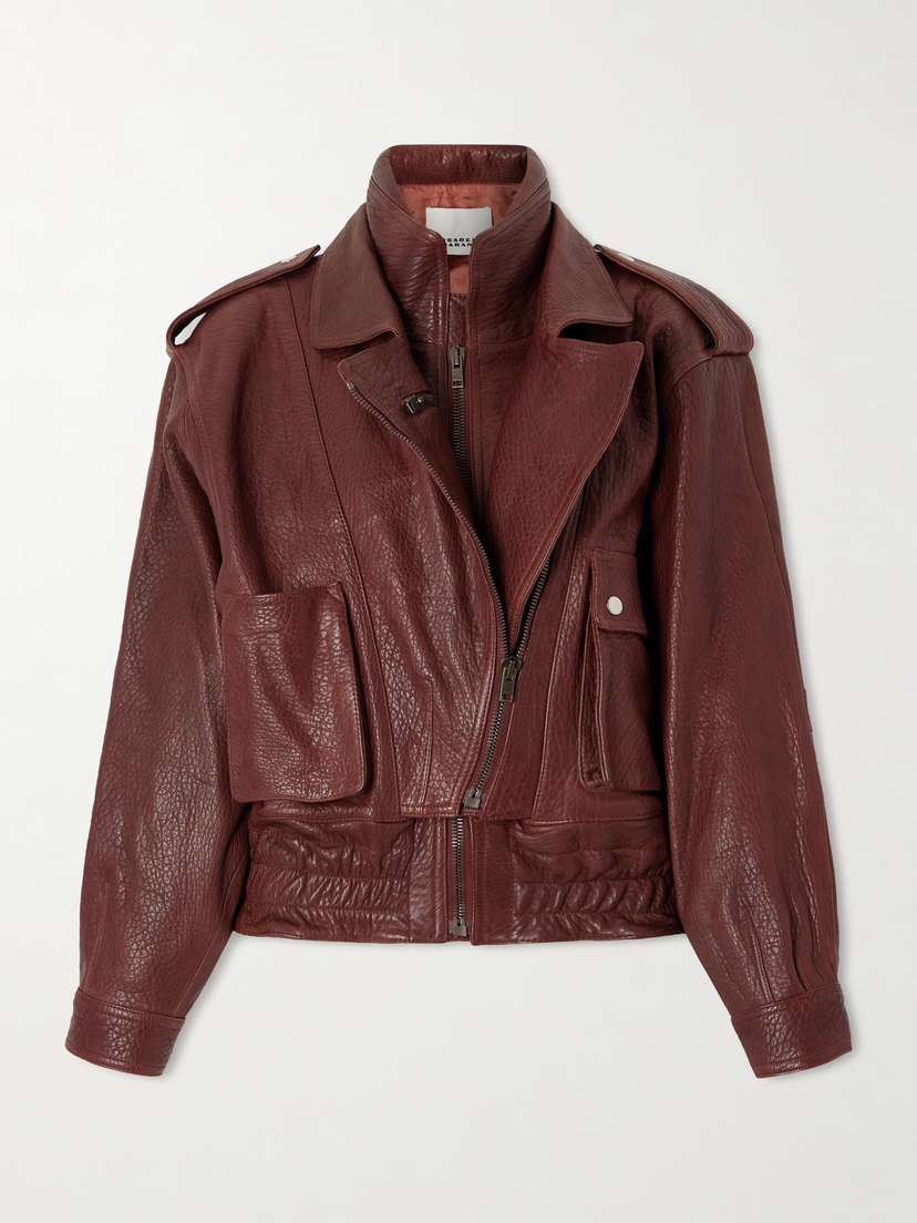 Isabel Marant Aneli Layered Textured-leather Jacket