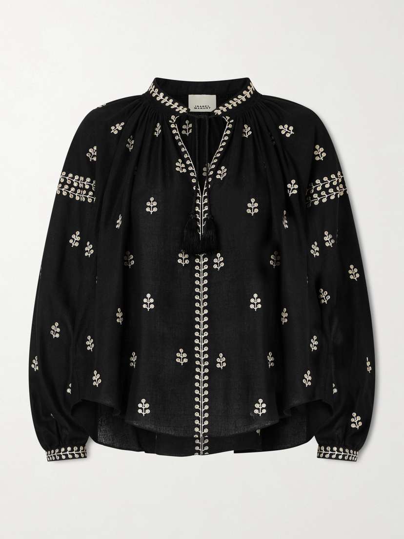 Isabel Marant Embroidered Silk Blouse