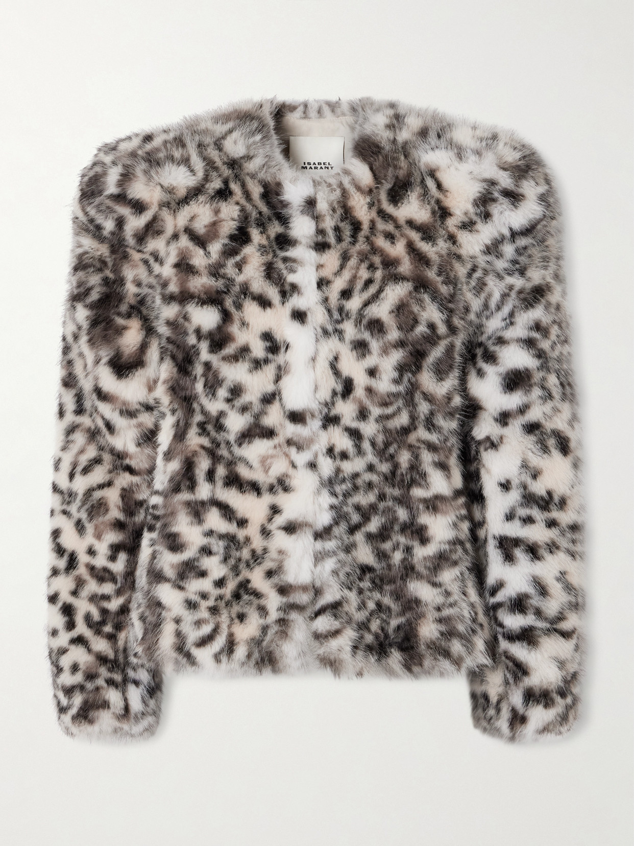 Isabel Marant Bahria Leopard-print Plush Jacket In Multi