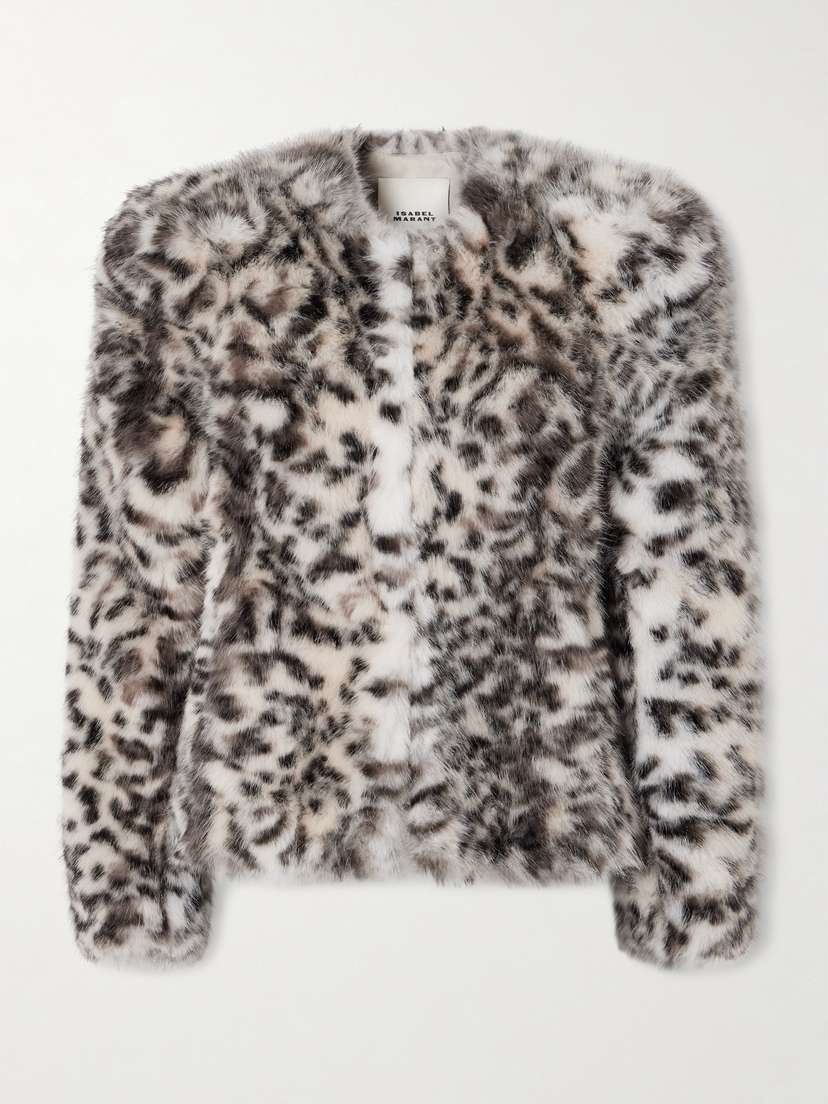 Isabel Marant Bahria Leopard-print Plush Jacket