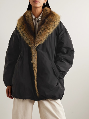 Isabel Marant Cardine plush-trimmed padded shell jacket