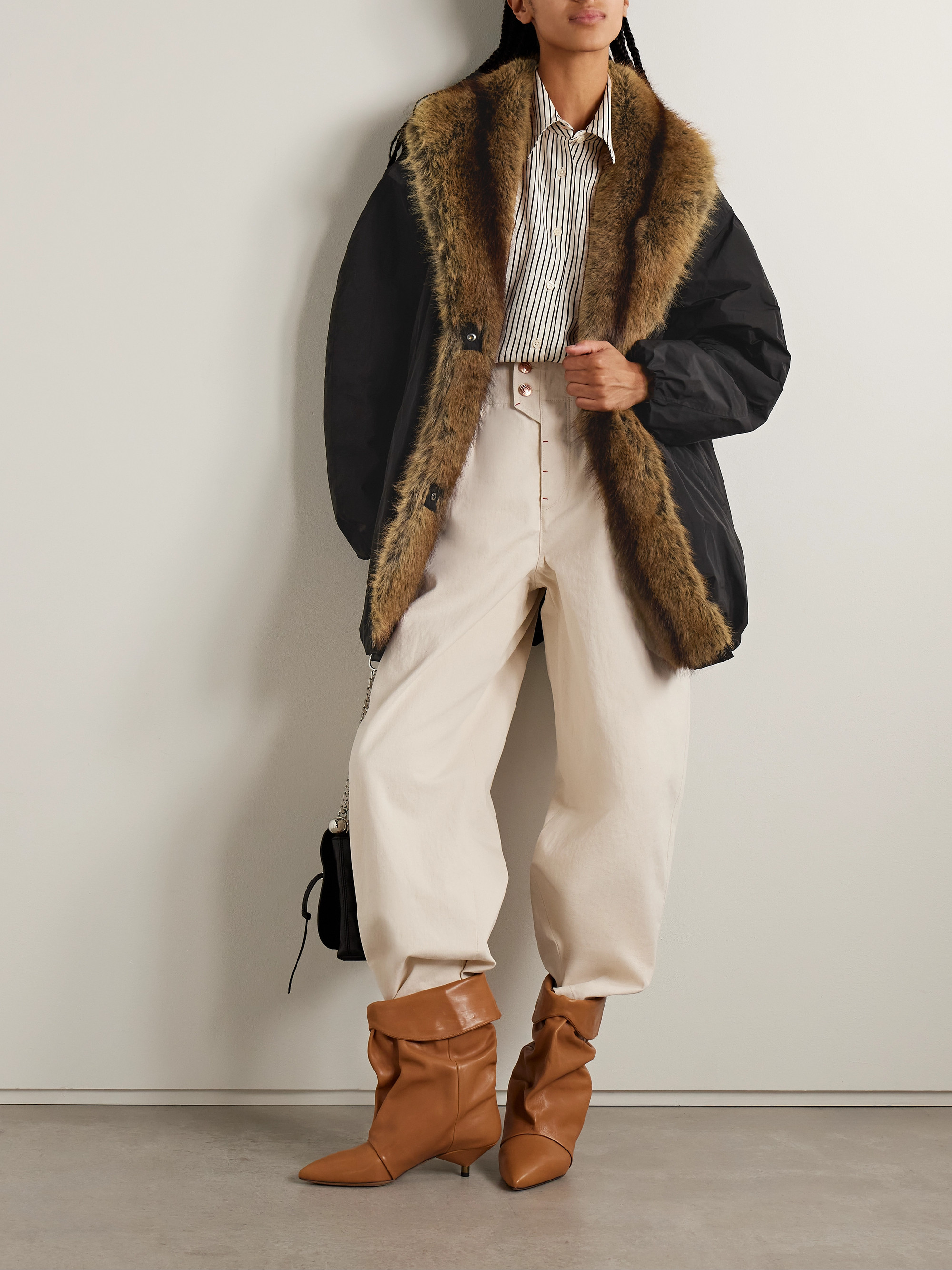 Isabel Marant - Cardine plush-trimmed padded shell jacket | Plush