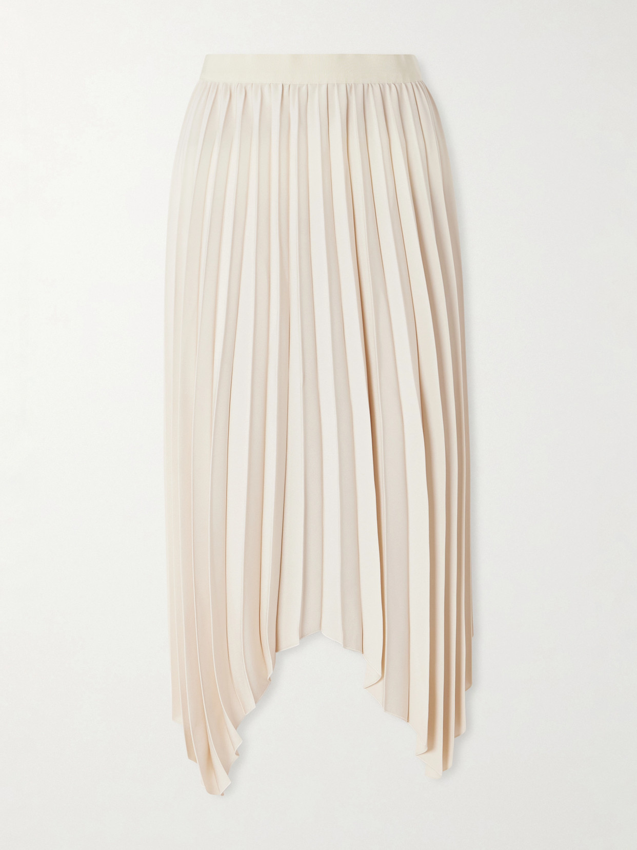 Isabel Marant Felixa Asymmetric Pleated Satin-crepe Midi Skirt In Sand