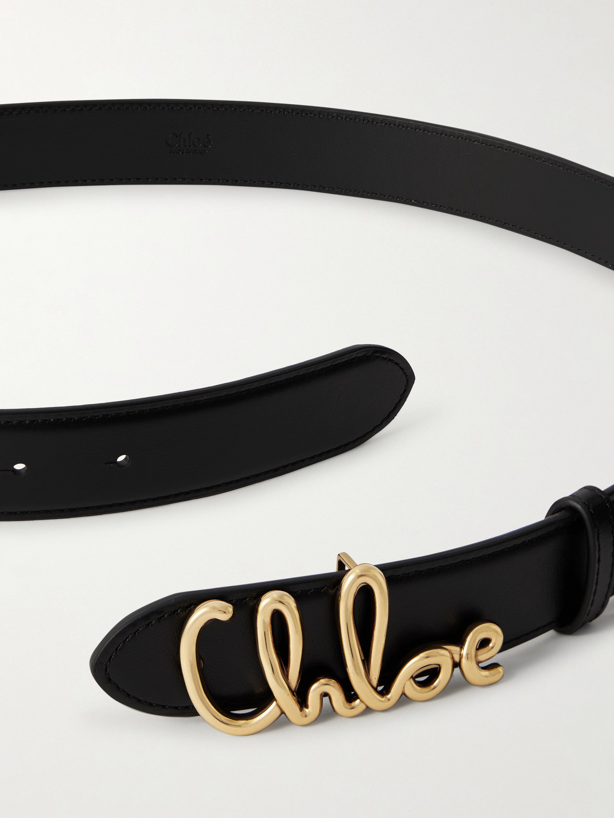 Chloé Leather Belt In Black