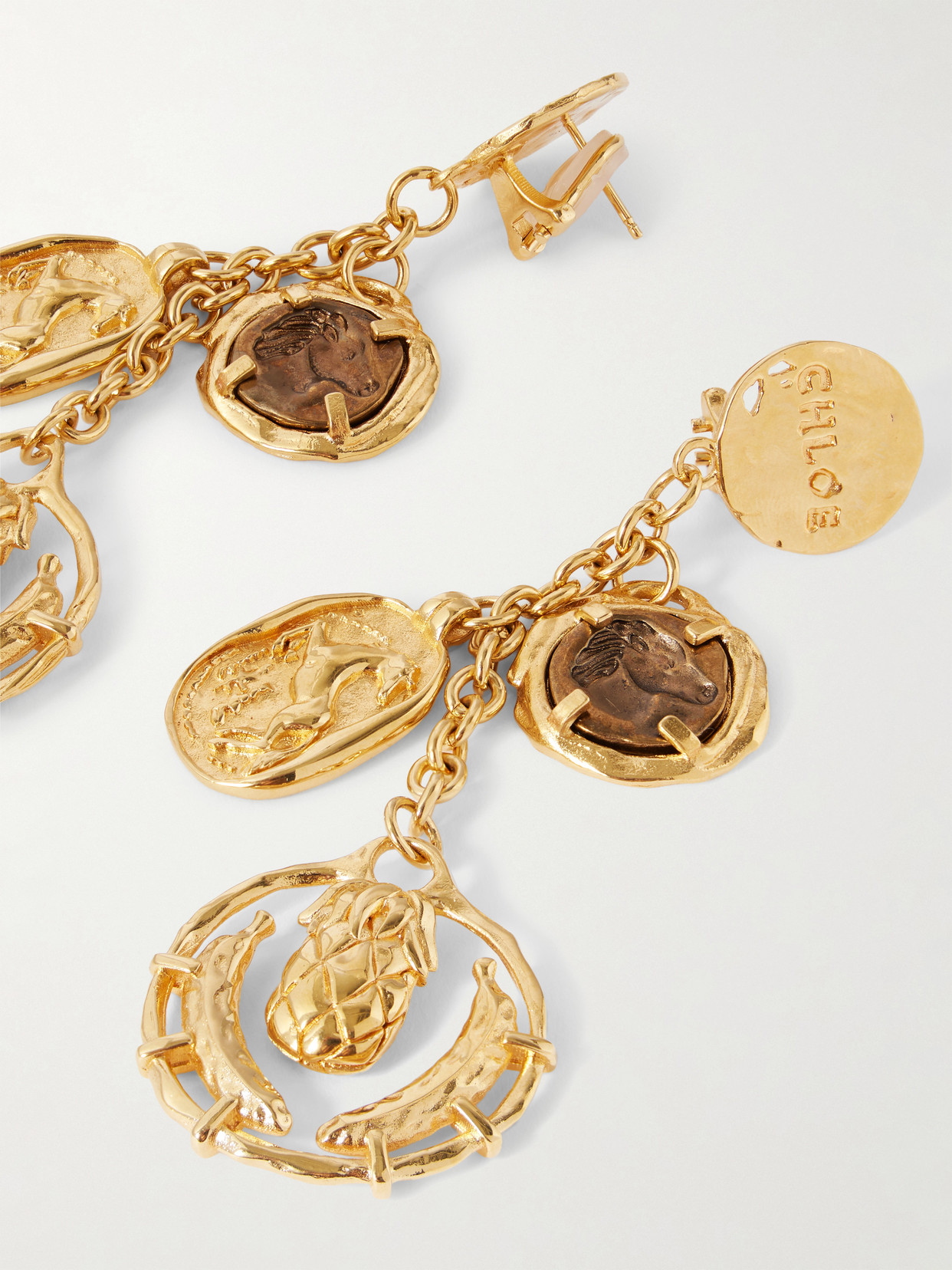 Chloé Gold-tone Drop Earrings In Gold