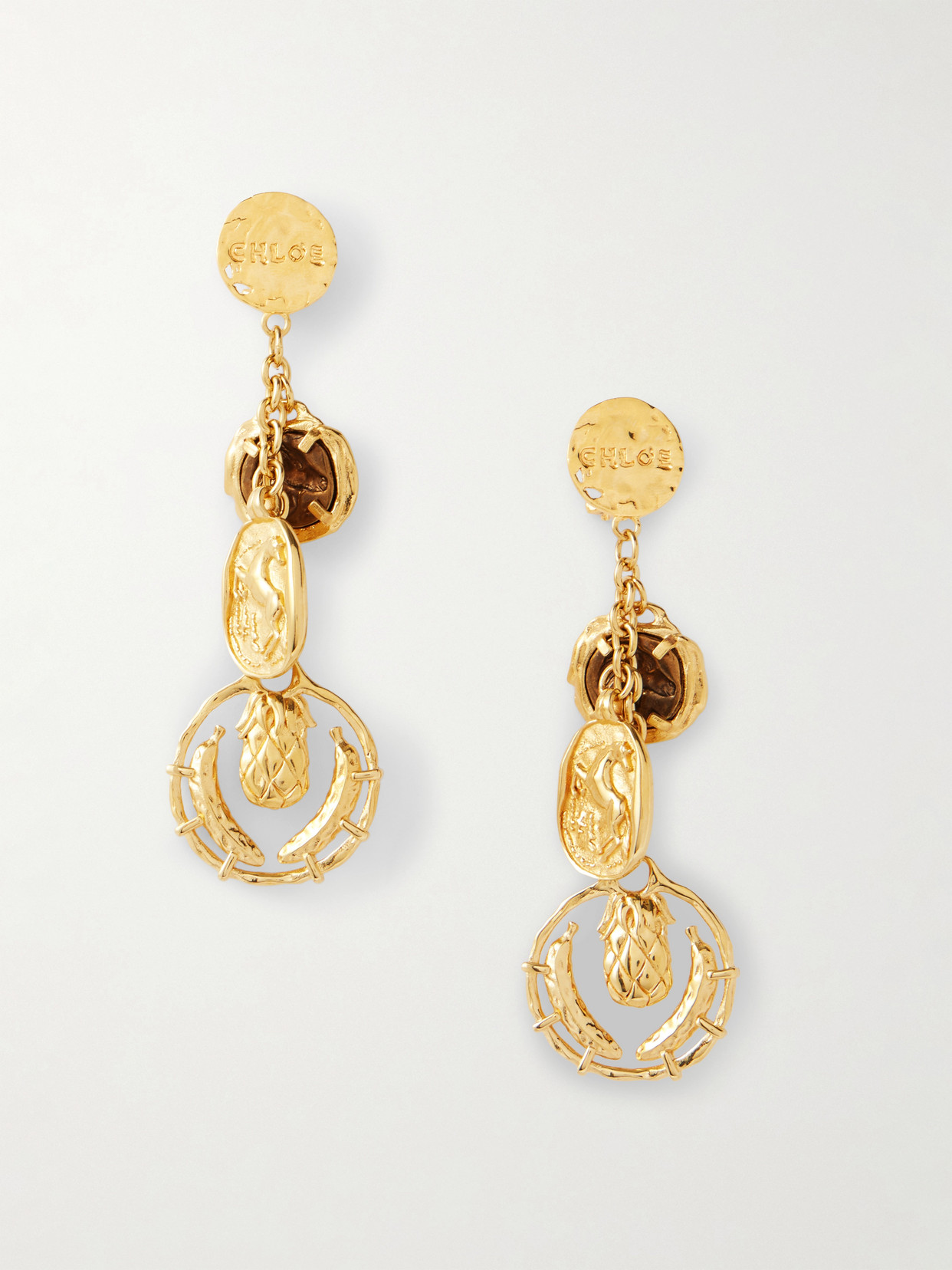 Chloé Gold-tone Drop Earrings In Gold