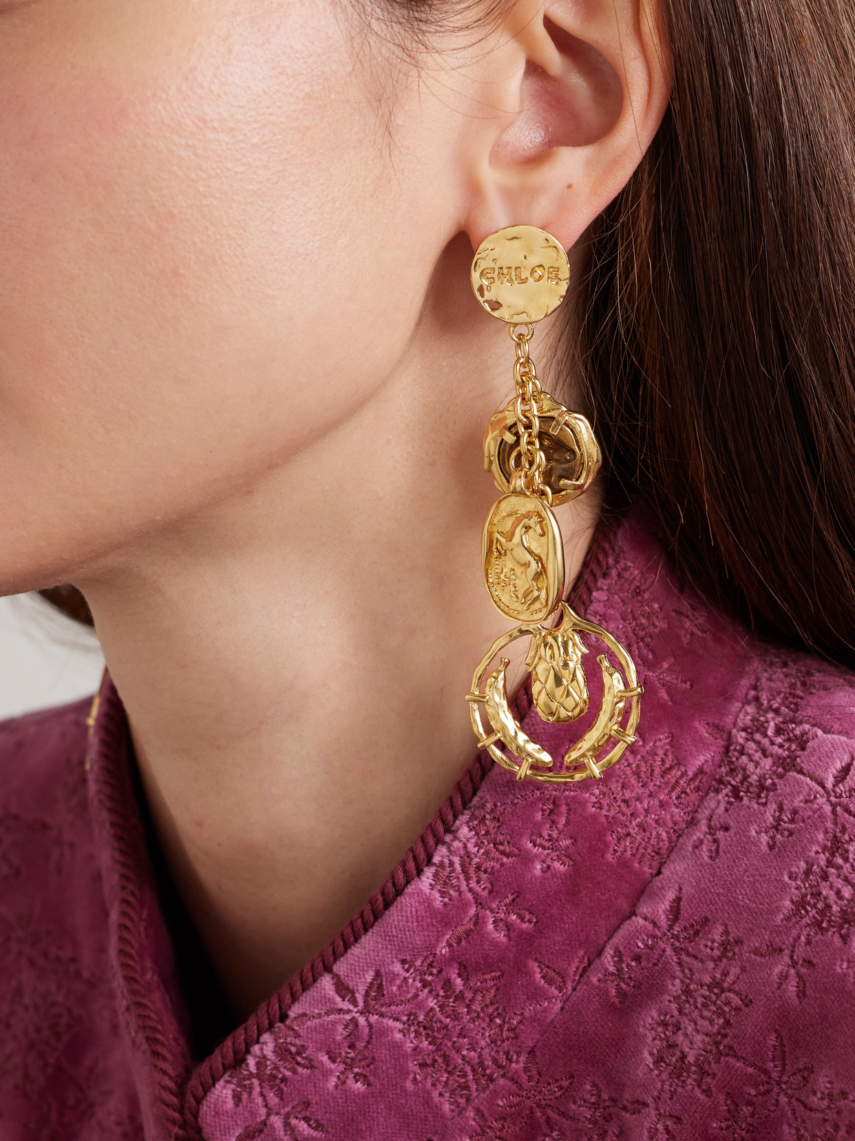 Chloé Gold-tone Drop Earrings In Gold
