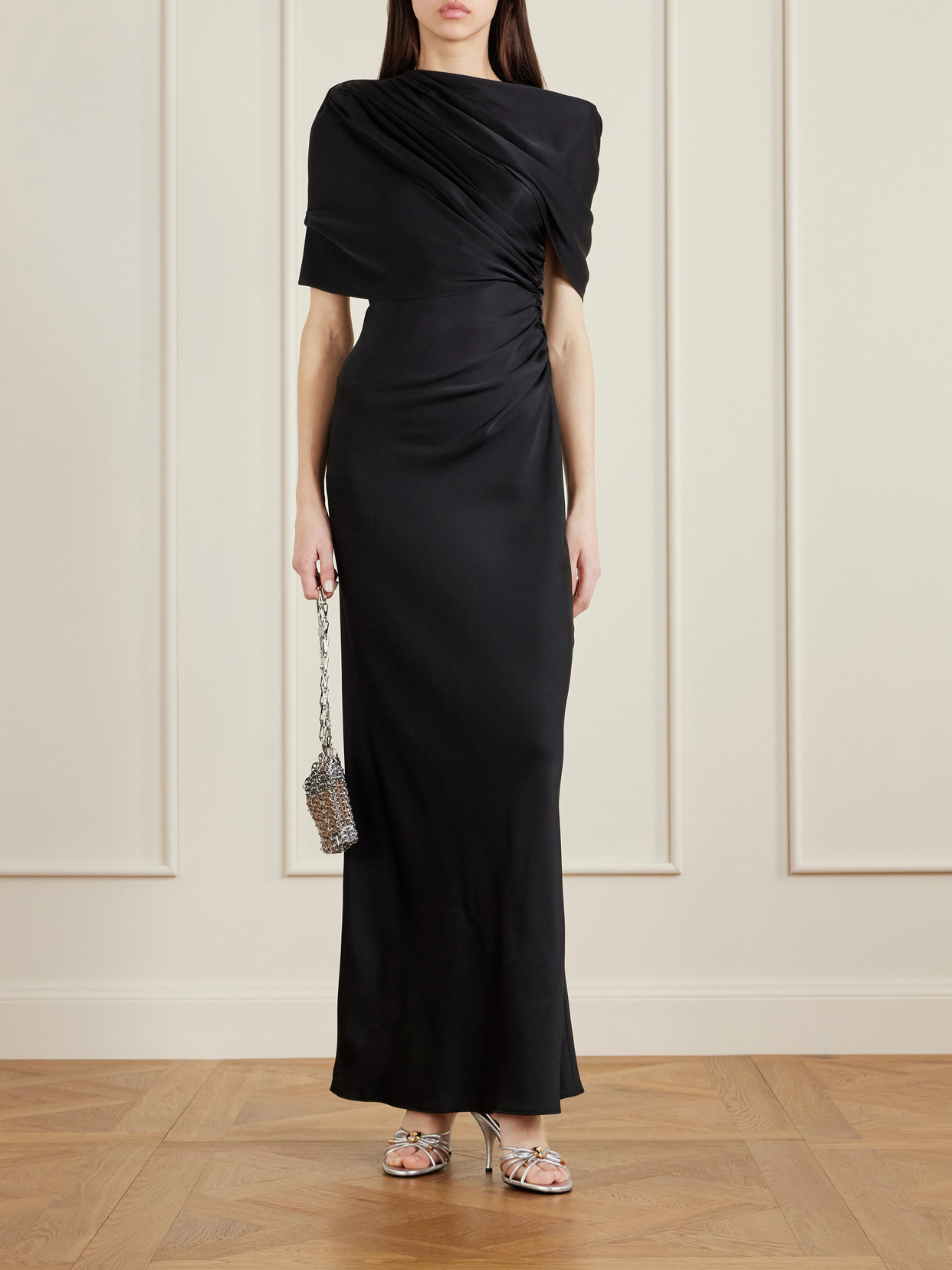 Versace Embellished Metallic Leather Sandals In Multi