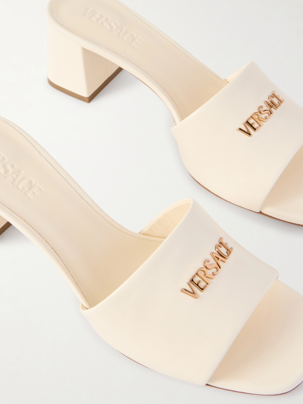 Embellished Leather Mules