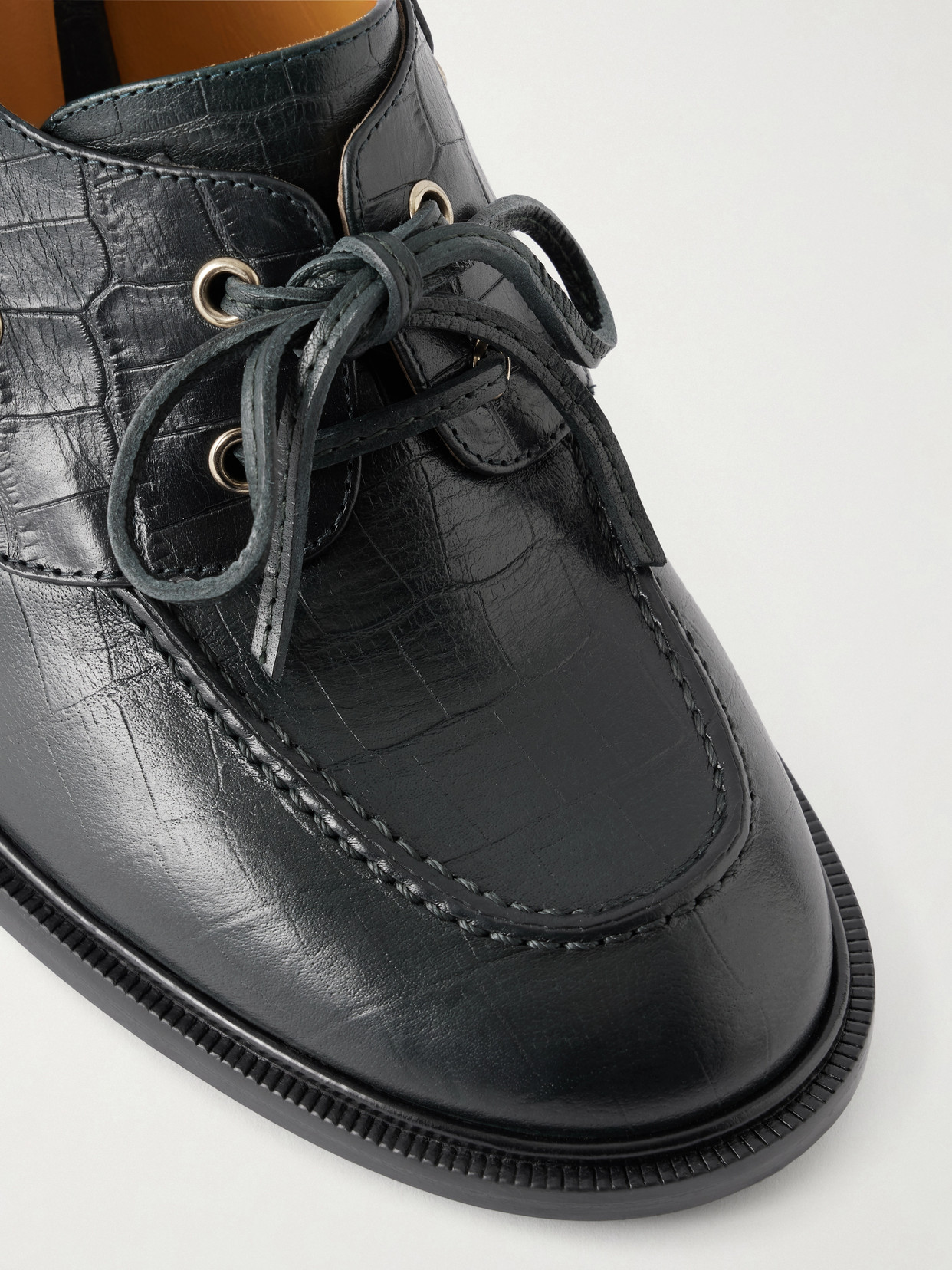 Saule Croc-Effect Pumps