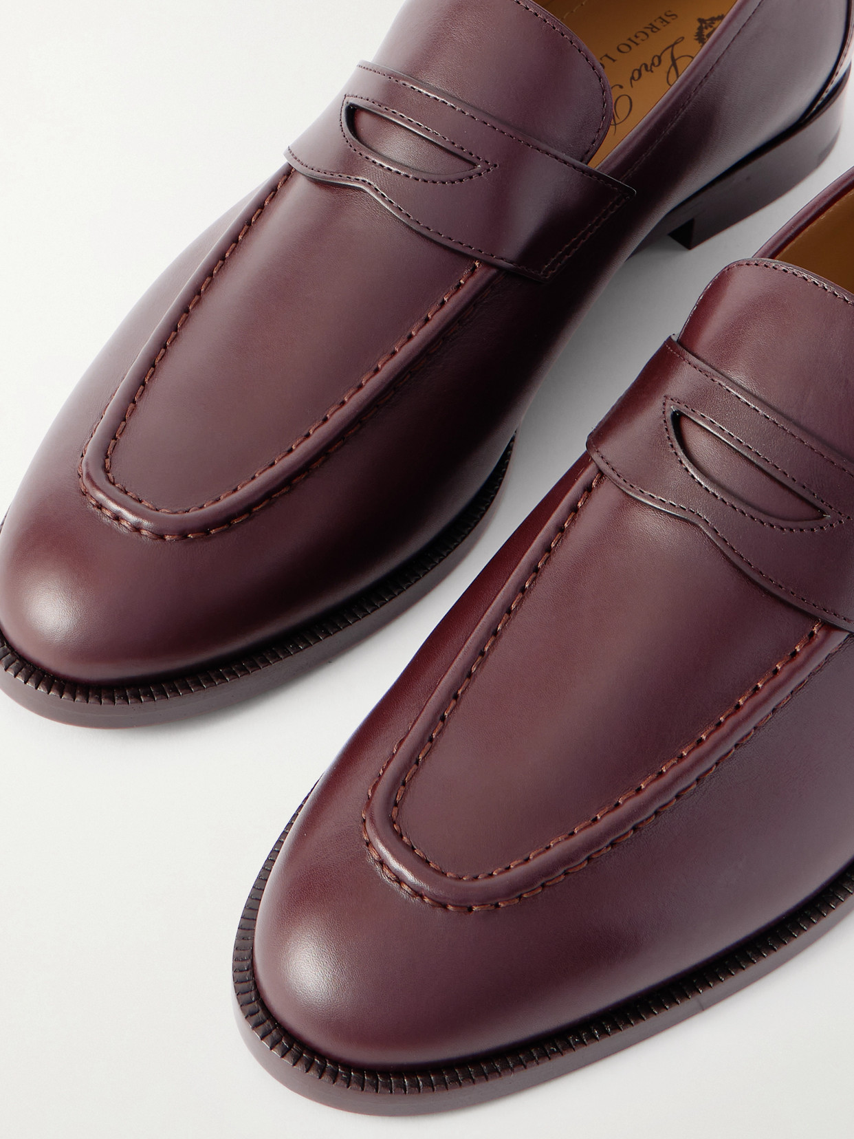 Loro Piana Sergio Leather Loafers In Multi