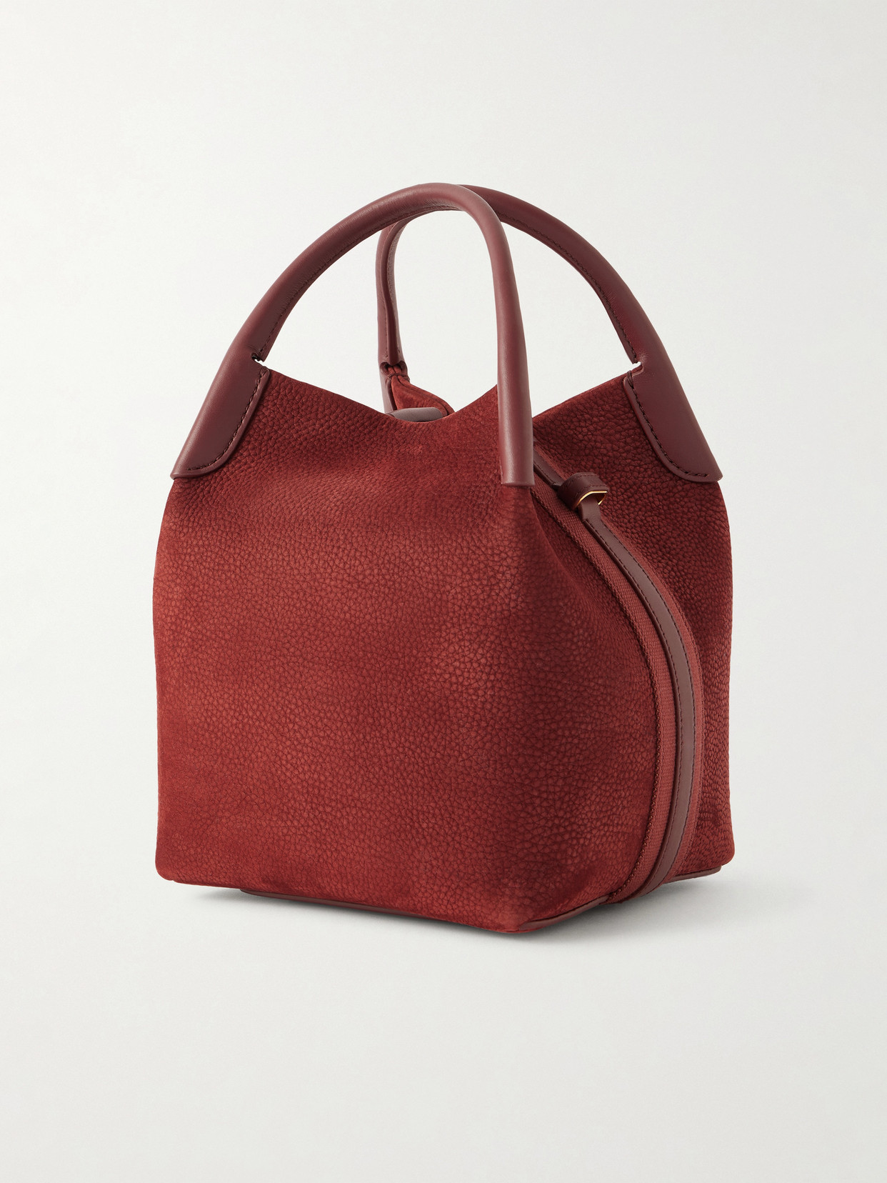 Bale Small Leather And Canvas-Trimmed Nubuck Tote