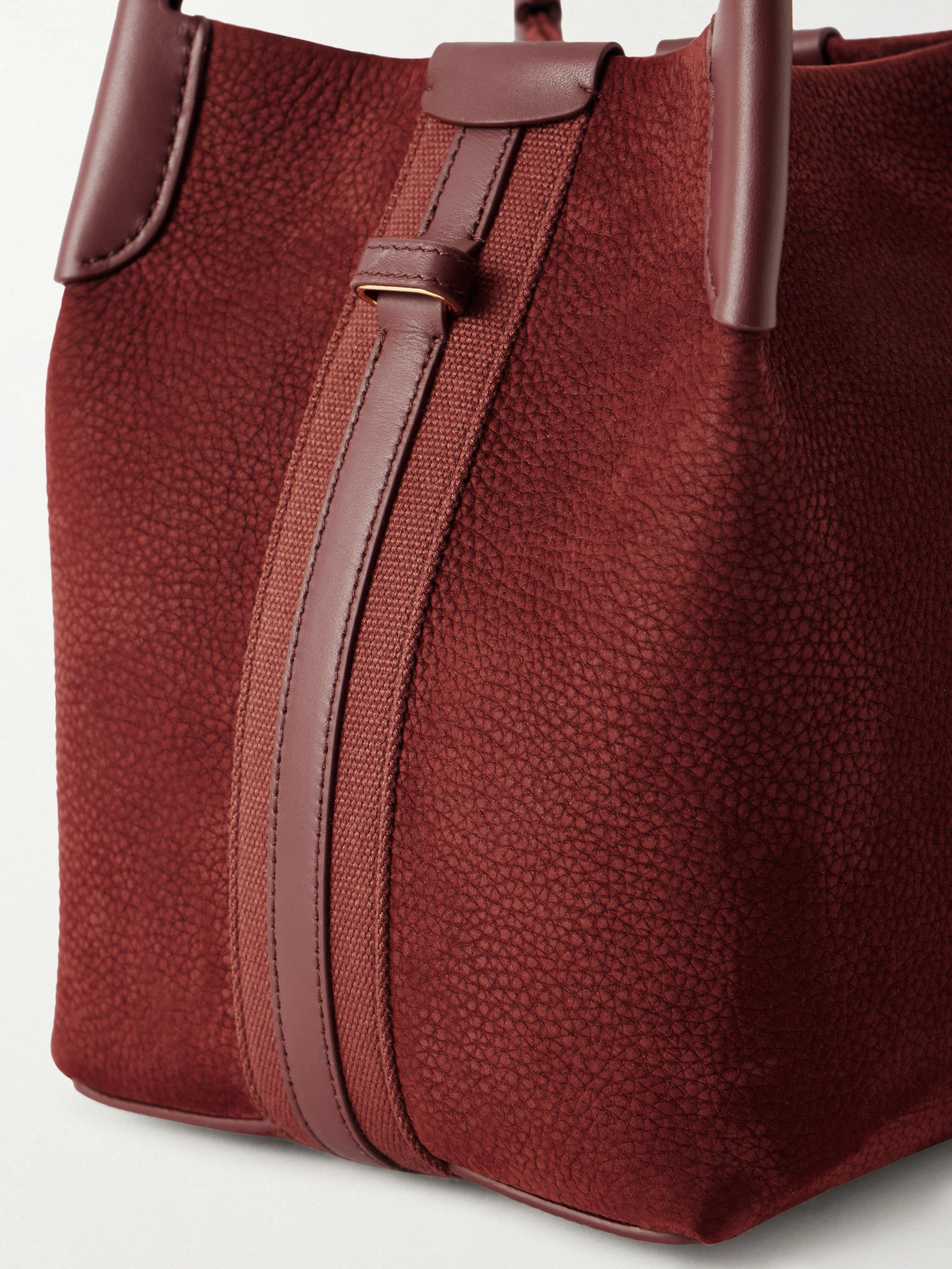 Bale Small Leather And Canvas-Trimmed Nubuck Tote