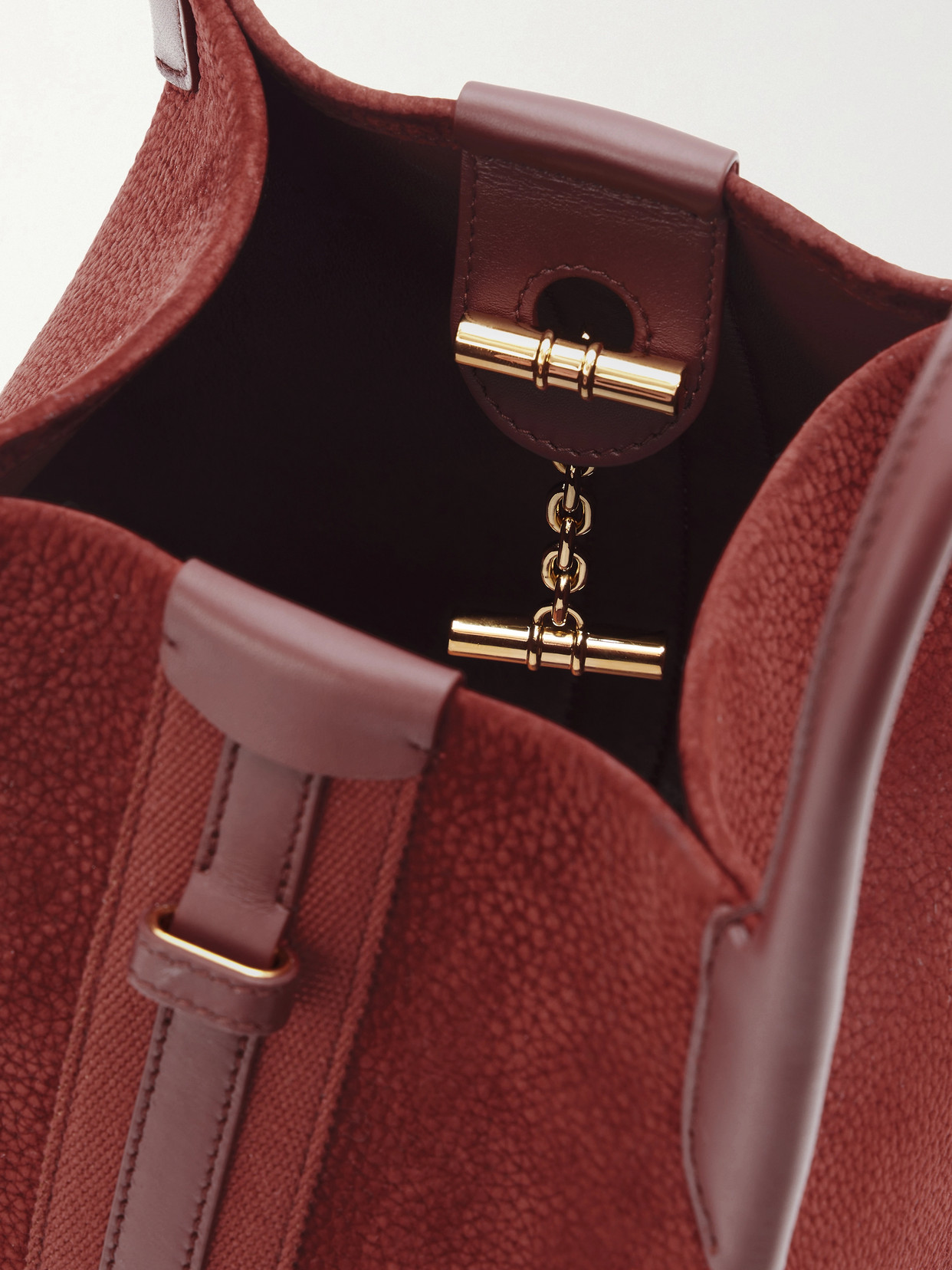 Bale Small Leather And Canvas-Trimmed Nubuck Tote