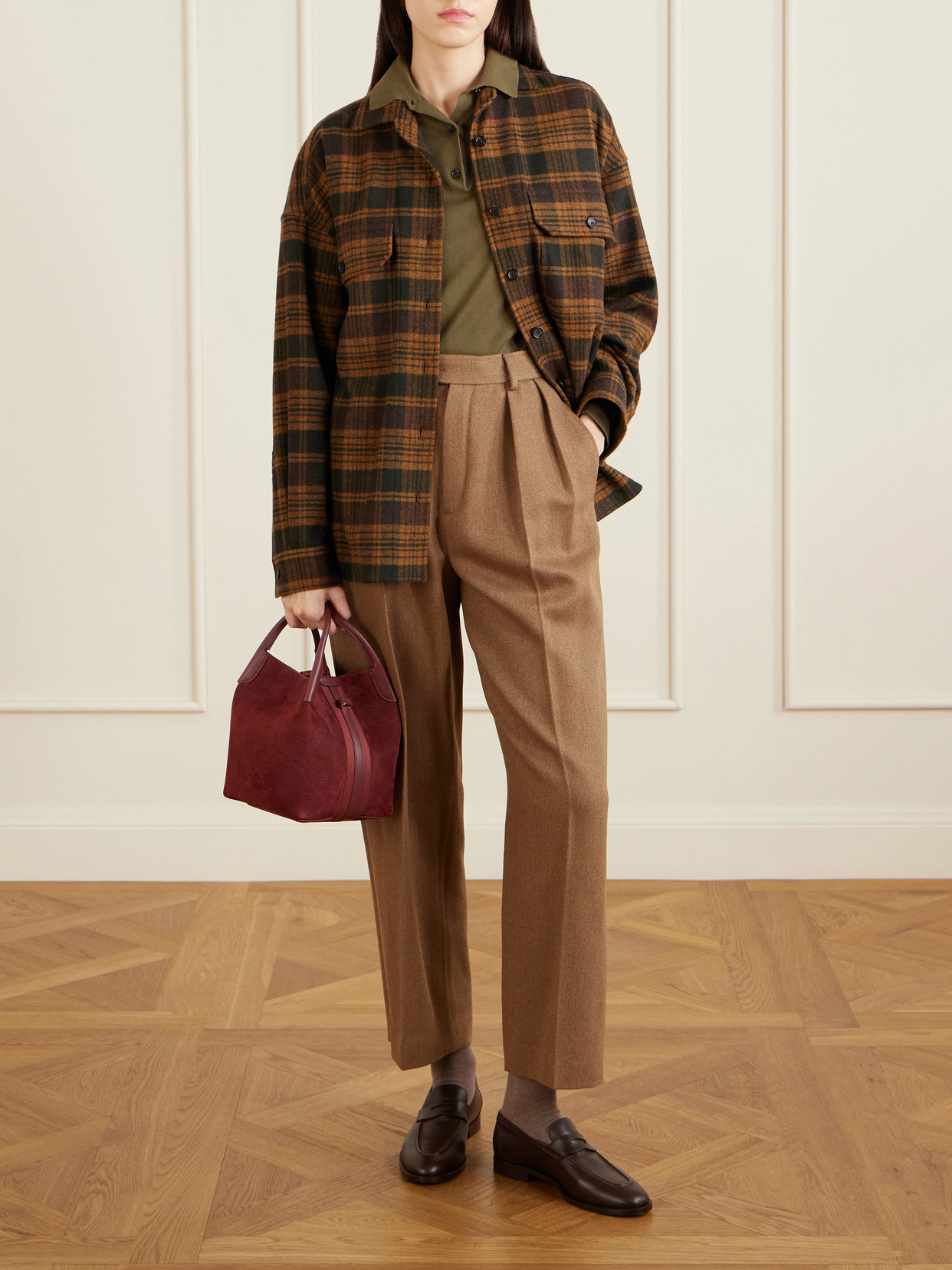 Bale Small Leather And Canvas-Trimmed Nubuck Tote