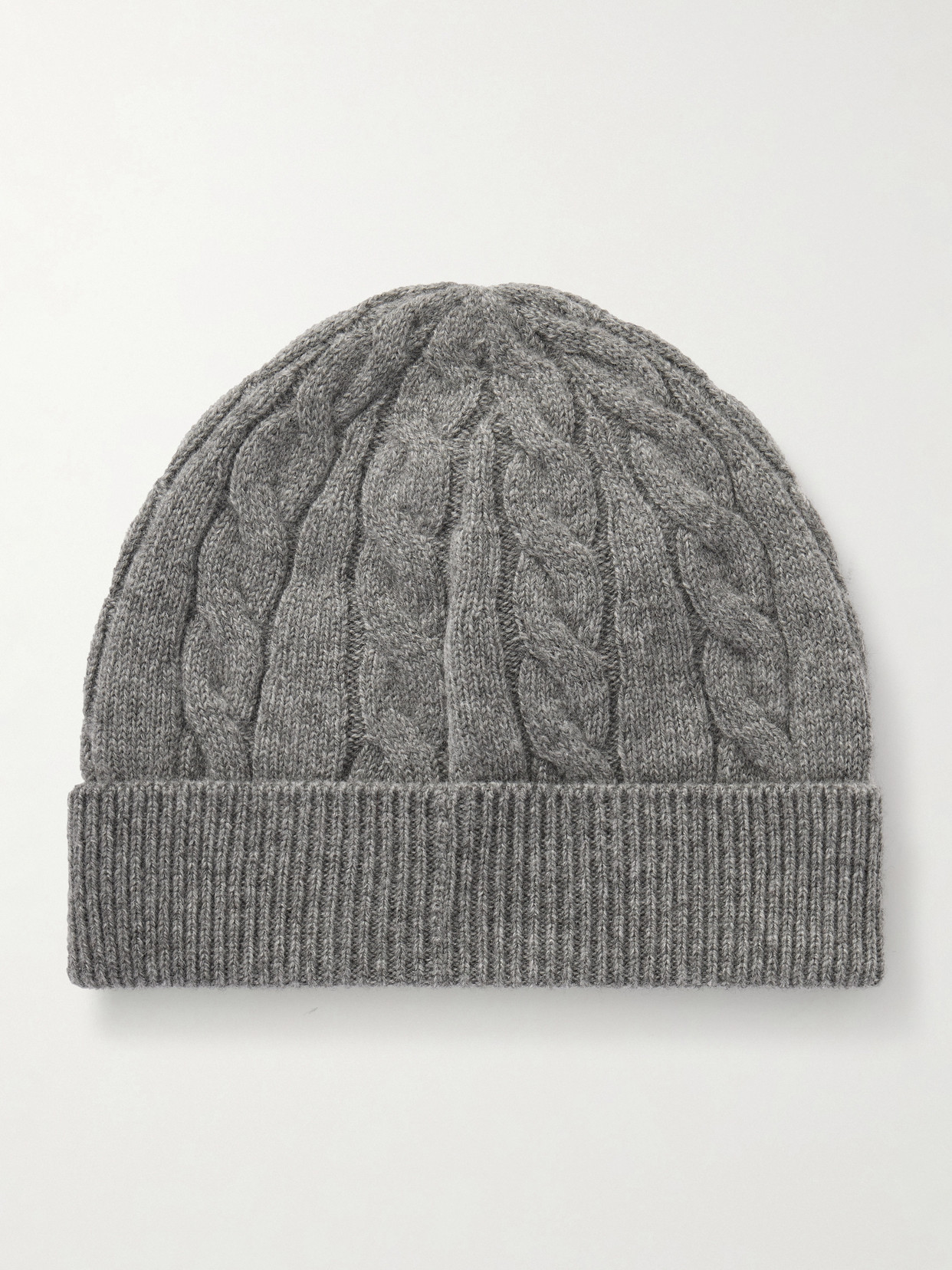 Loro Piana Cedar Cable-knit Cashmere Beanie In Gray