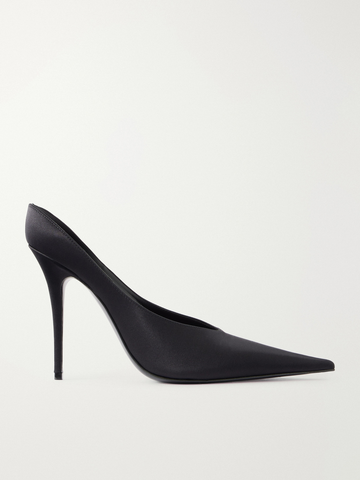 Amina Muaddi Anok Satin Pumps In Black