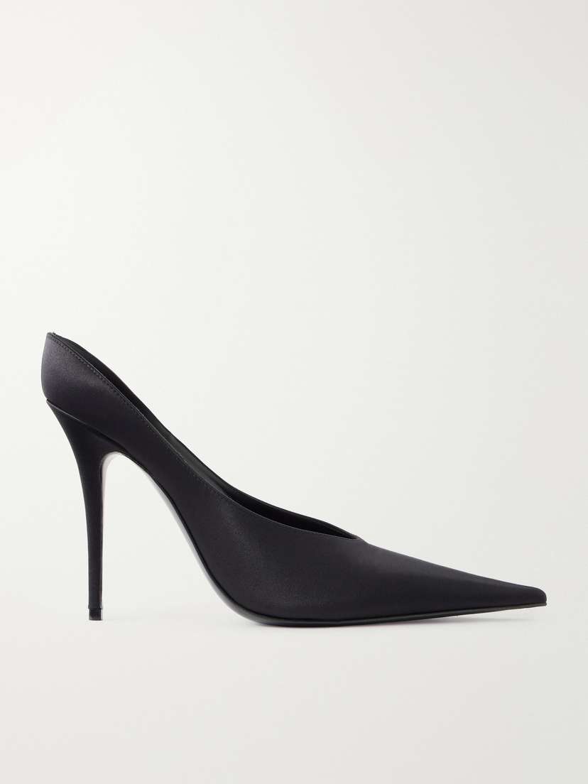 Amina Muaddi Anok Satin Pumps
