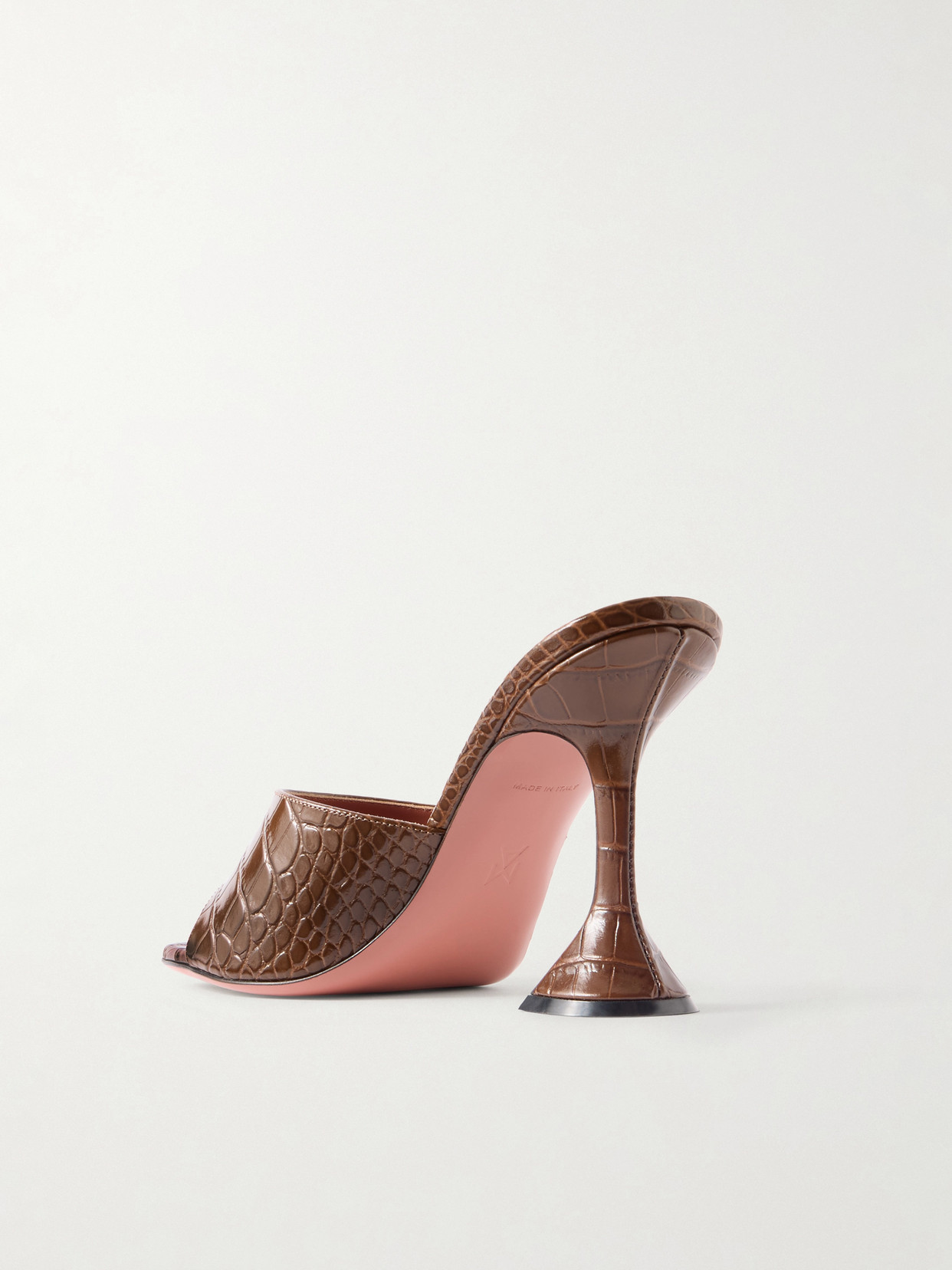Lupita Croc-Effect Mules