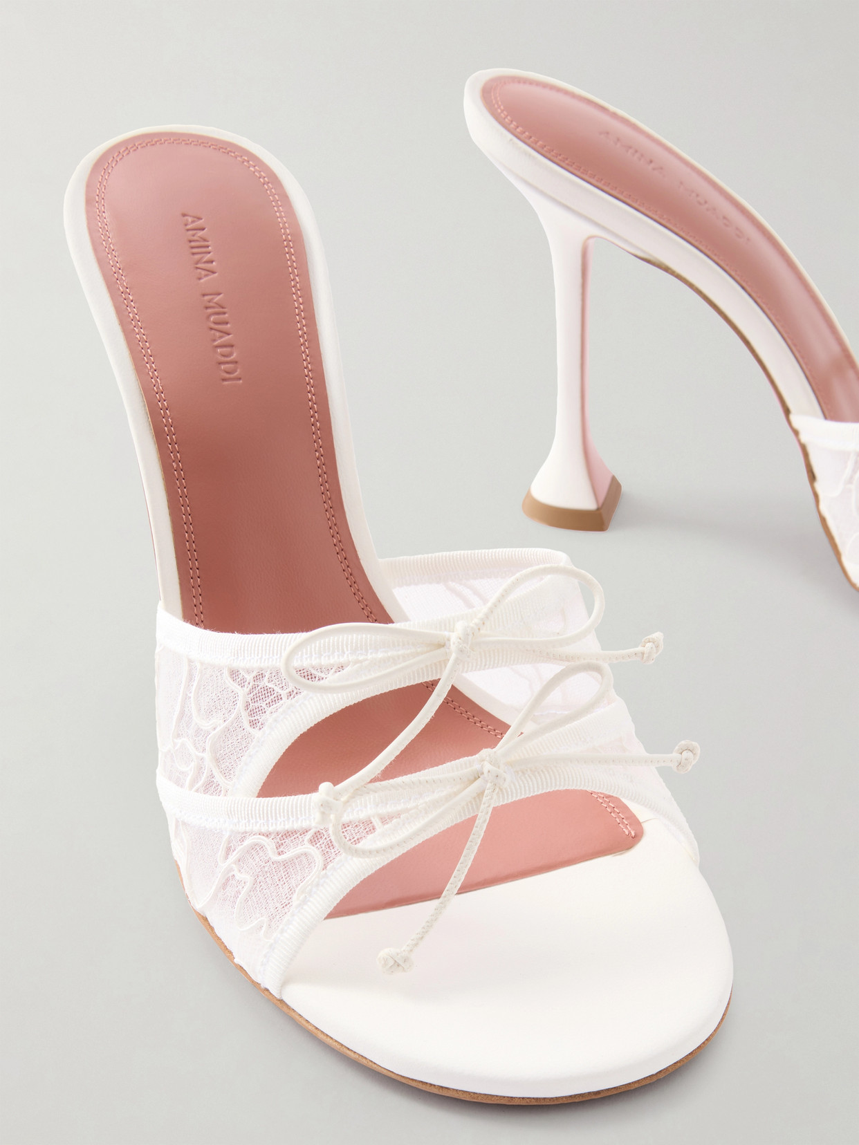 Eleonora Bow-Detailed Lace And Mules