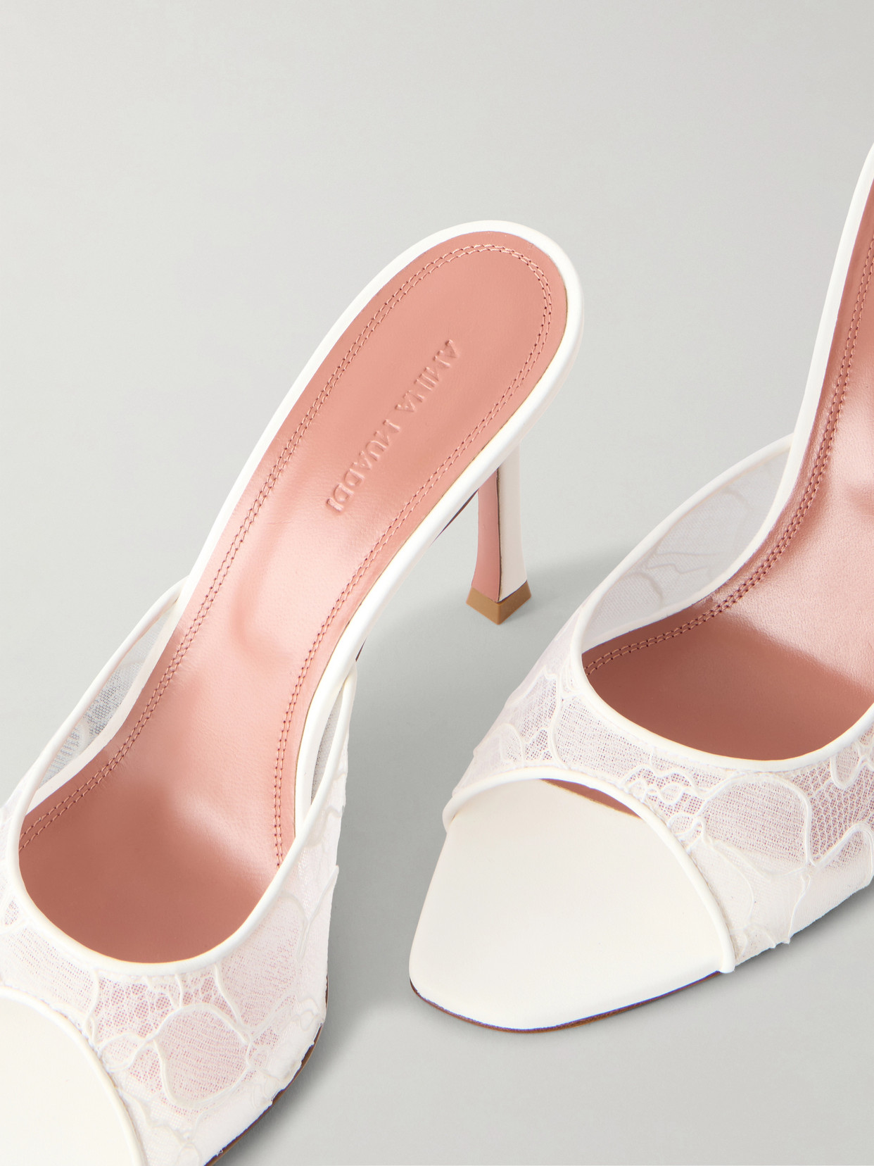 Alexa 95 Satin And Corded-Lace Sandals