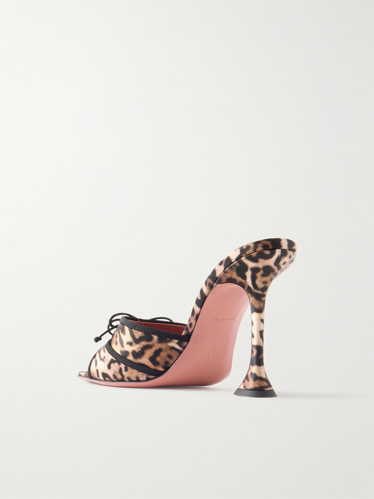 Eleonora Bow-Detailed Leopard-Print Mules