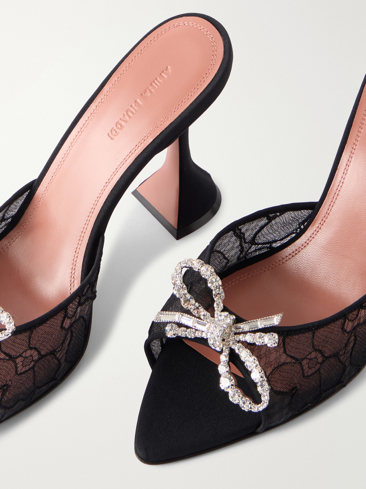 Rosie 95 Crystal-Embellished Lace Sandals