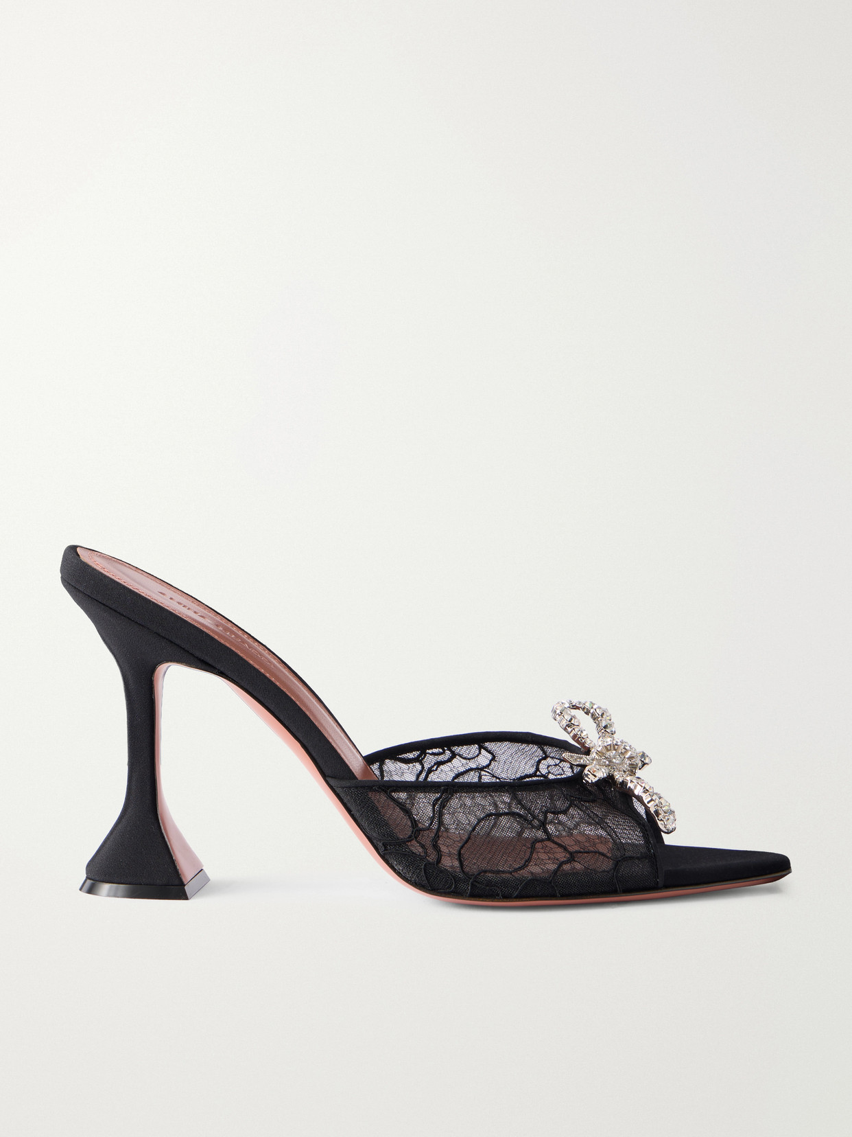 Rosie 95 Crystal-Embellished Lace Sandals