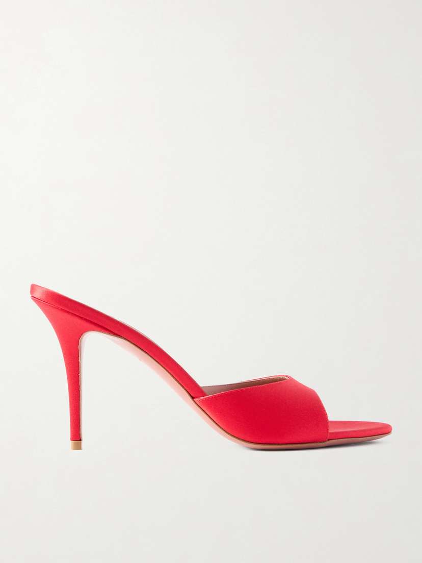 Amina Muaddi Elodie Satin Mules